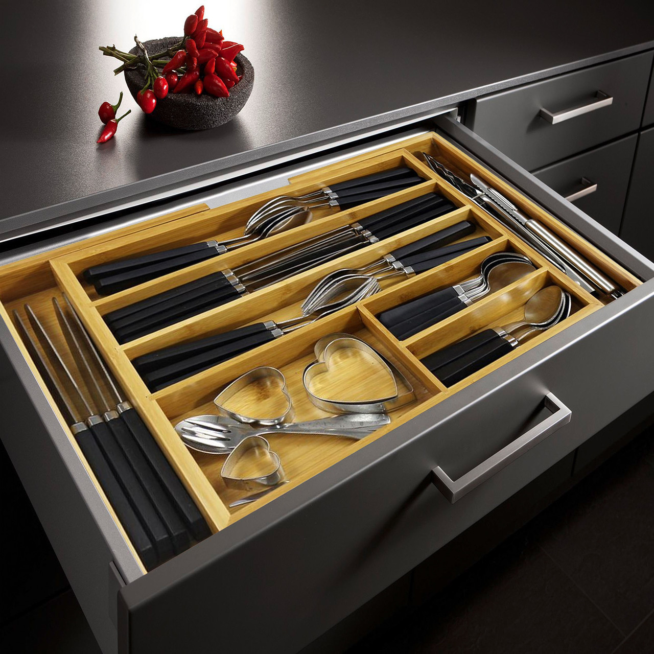 Expandable Bamboo Cutlery Tray Utensil Drawer Kitchen Organizer Insert   Photo 01  52901.1454035056.1280.1280 