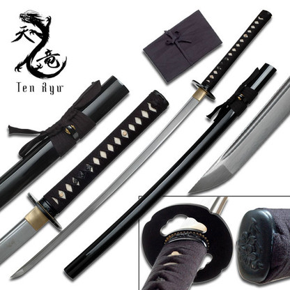 Ten Ryu HAND FORGED SAMURAI SWORD (RAY SKIN)