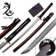 Ten Ryu HAND FORGED SAMURAI SWORD (DAMASCUS STEEL)