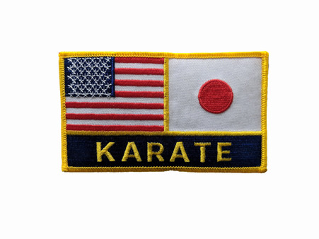 4" Kenpo USA Flag Karate Martial Arts Patch 