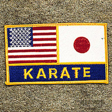 AWMA® USA & Japan Flags/Karate Patch