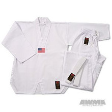 AWMA® ProForce® Gladiator 7oz. TKD Uniform - White V-Neck