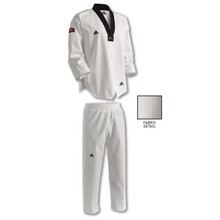 Century® adidas® TKD Champion Uniform - White with Black Collar