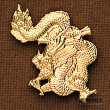 AWMA® Gold Dragon Pin