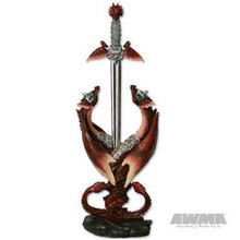 AWMA® Red Double Dragon Letter Opener