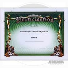 AWMA® Ed Parker Jr Certificate - Participation (12 Pack)
