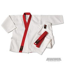 AWMA® ProForce® Gladiator 7.5 oz. GUP Trimmed Tang Soo Do Uniform - Red Trim