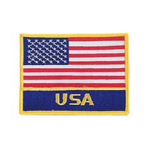 Century® USA Flag Patch with Gold Border