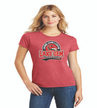 Lake Gem Ladies Tri-Blend Soft Cotton T-Shirt