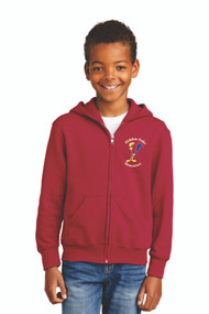 Hidden Oaks Zip-Up Hooded Sweatshirt - Red