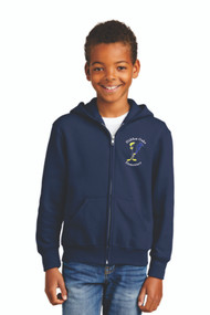 Hidden Oaks Zip-Up Hooded Sweatshirt - Navy Blue