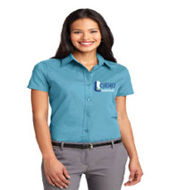 Cheney Ladies Short Sleeve Button-up