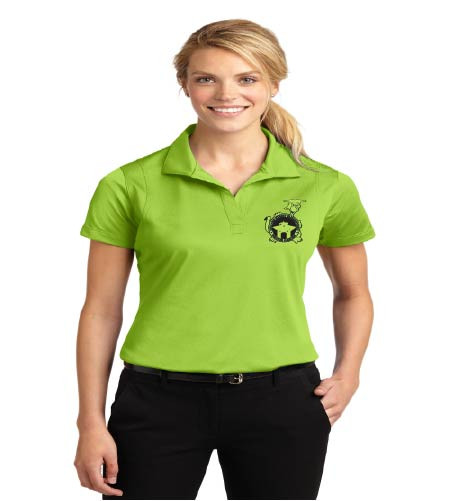 Dillard Street ladies dri-fit polo w/ left chest print