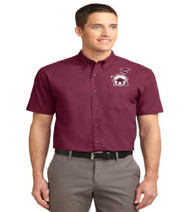Dillard Street men's short sleeve button-up shirt w/ embroidery