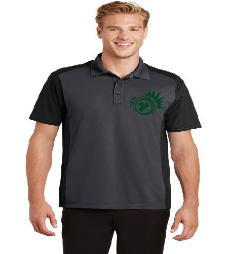Killarney men's color block dri-fit polo w/ printed logo