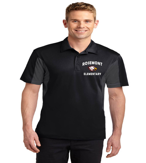 Rosemont men's color block dri fit polo