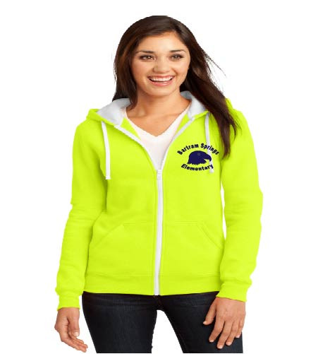 Bartram Springs ladies zip up hooded sweatshirt