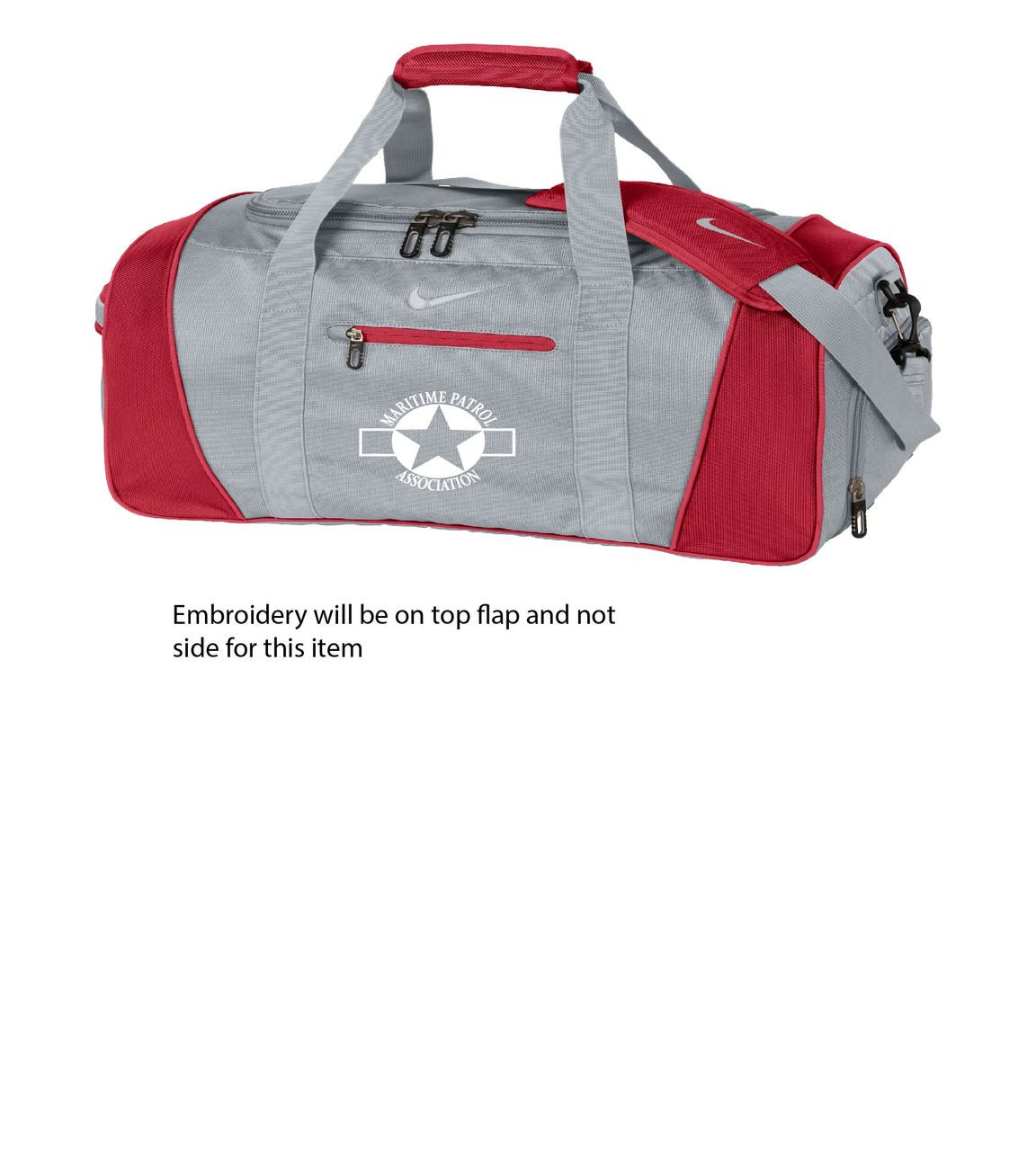 nike embroidered duffel bag