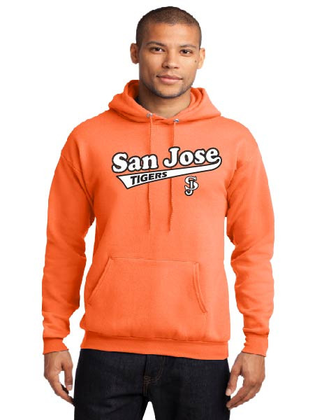 San Jose Tigers neon orange adult hoodie