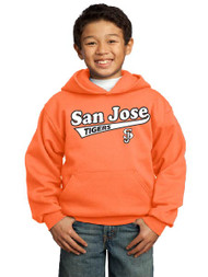 San Jose Tigers neon orange youth hoodie