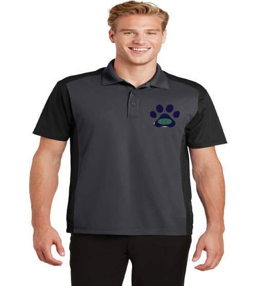 Eagle Creek men's color block dri fit polo