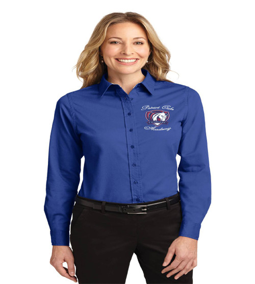 Patriot Oaks ladies long sleeve button up