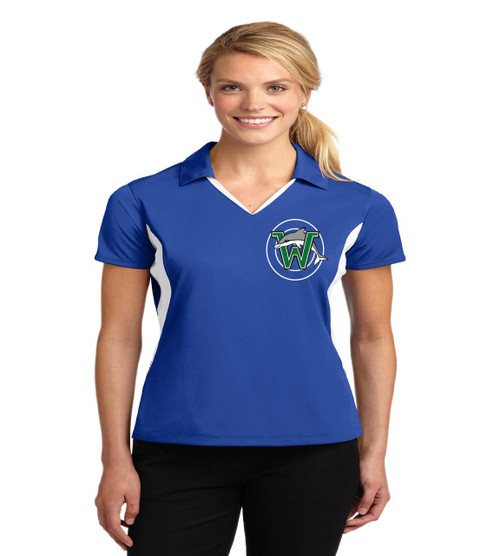 Waterbridge ladies color block dri fit polo