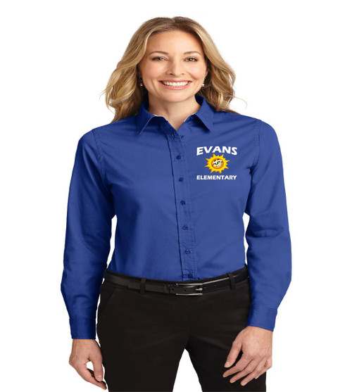 Evans ladies longsleeve button up