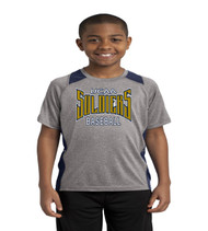 UCAA baseball color blck youth tee