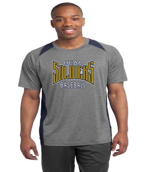 ucaa baseball color block dri fit tee