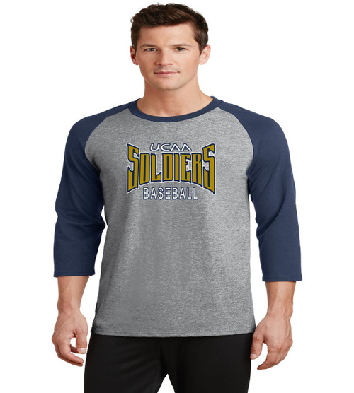 ucaa baseball 3/4 sleeve raglan