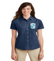 Southwest Ladies Short Sleeve Denim Button-up