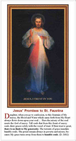 Divine Mercy Promises to St. Faustina - English - pack of 25 cards