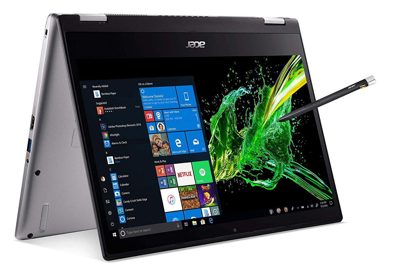 Touch Screen Laptop With Pen Cheap Acer Spin 3 2-in-1 Laptop: Core i7-8565U, 512GB SSD, 16GB RAM, 14" Full