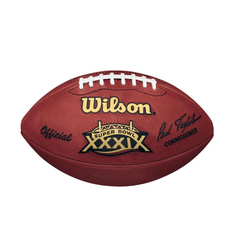 Super Bowl Xxxix Thirty Nine 39 Eagles Vs Patriots Official Leather Authentic Game Football By Wilson