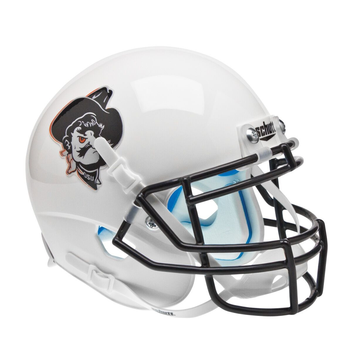 NCAA Okalahoma State Cowboys Mini Authentic XP Football Helmet White//Black//Gray Alt Mini 13