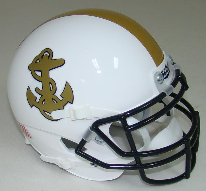 Navy Midshipmen Alternate White Schutt Mini Authentic Helmet