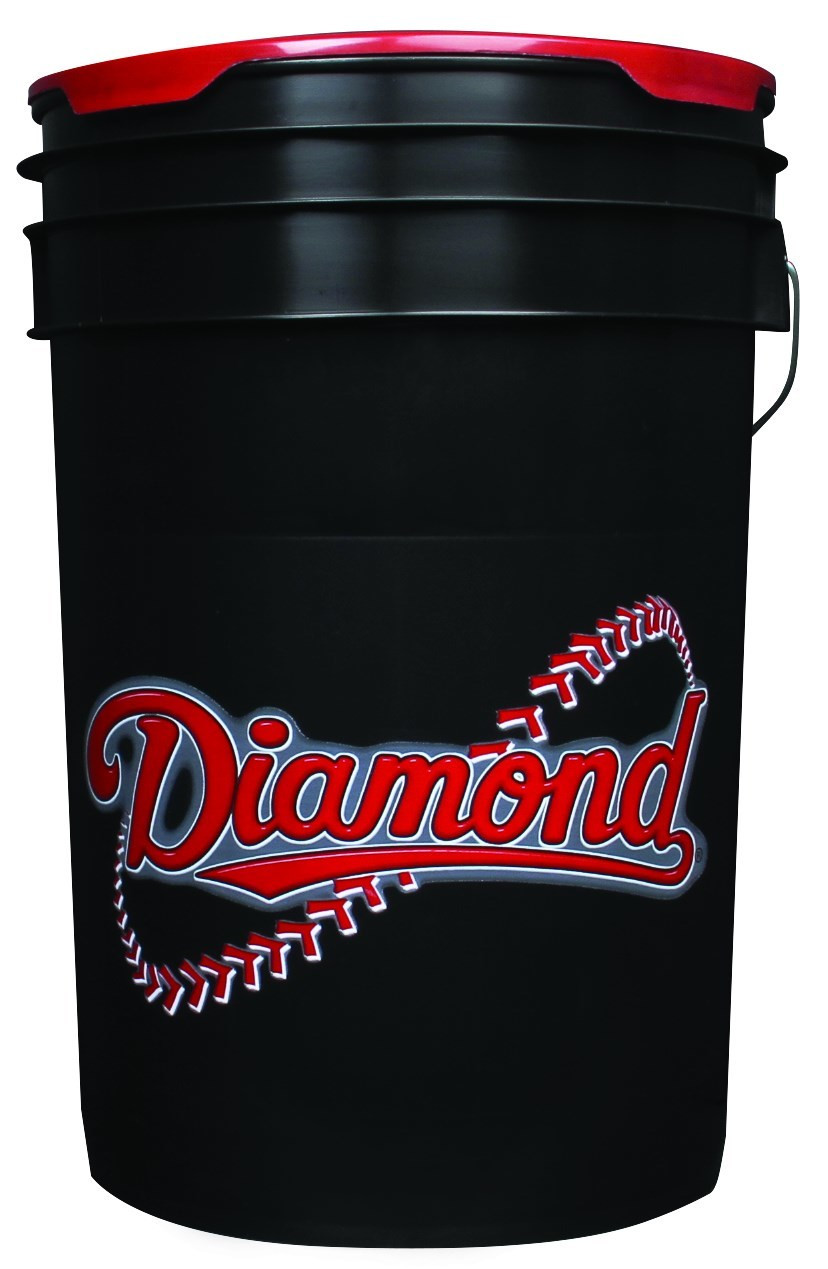 Diamond 6 Gallon Bucket With Padded Lid Black BKT B