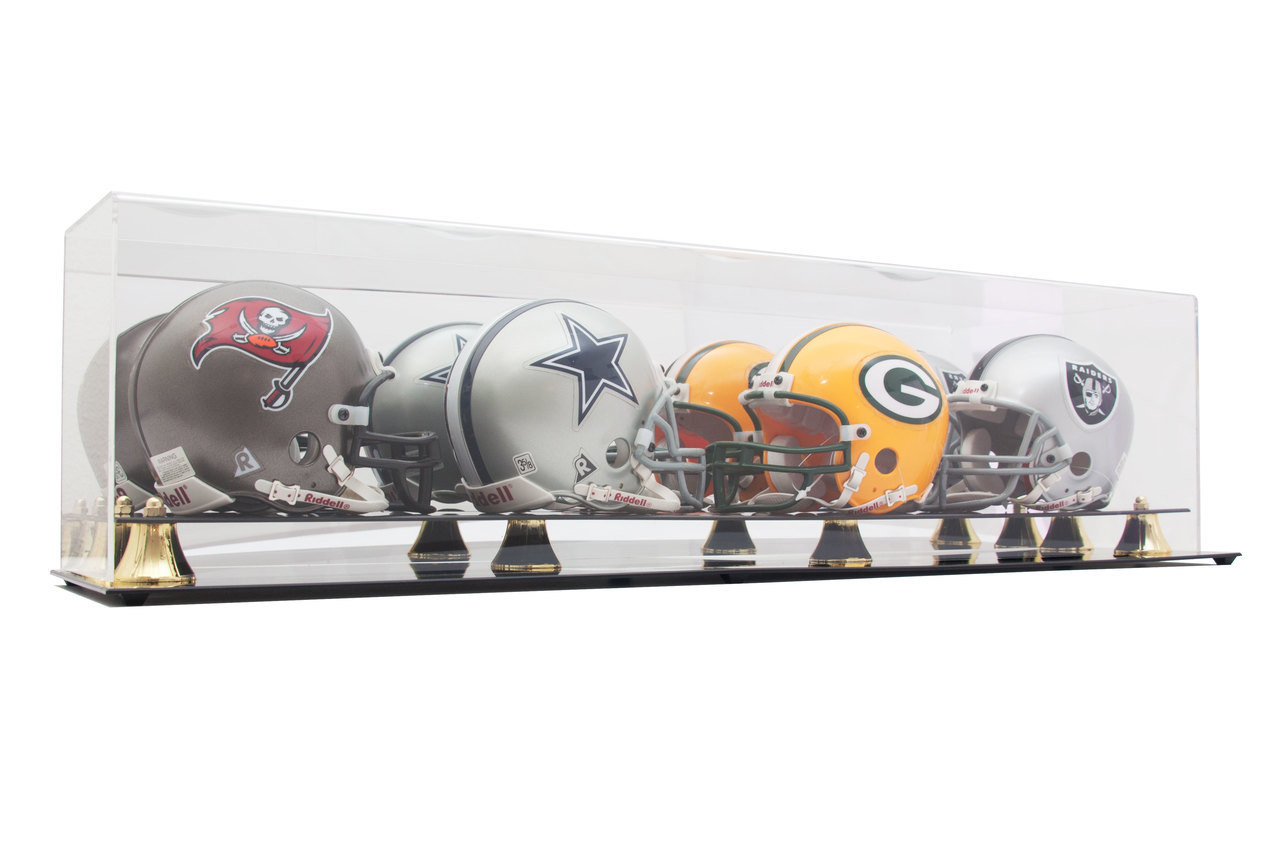Helmet is Not Included Mini Helmet Display Case Deluxe with Mirror Back