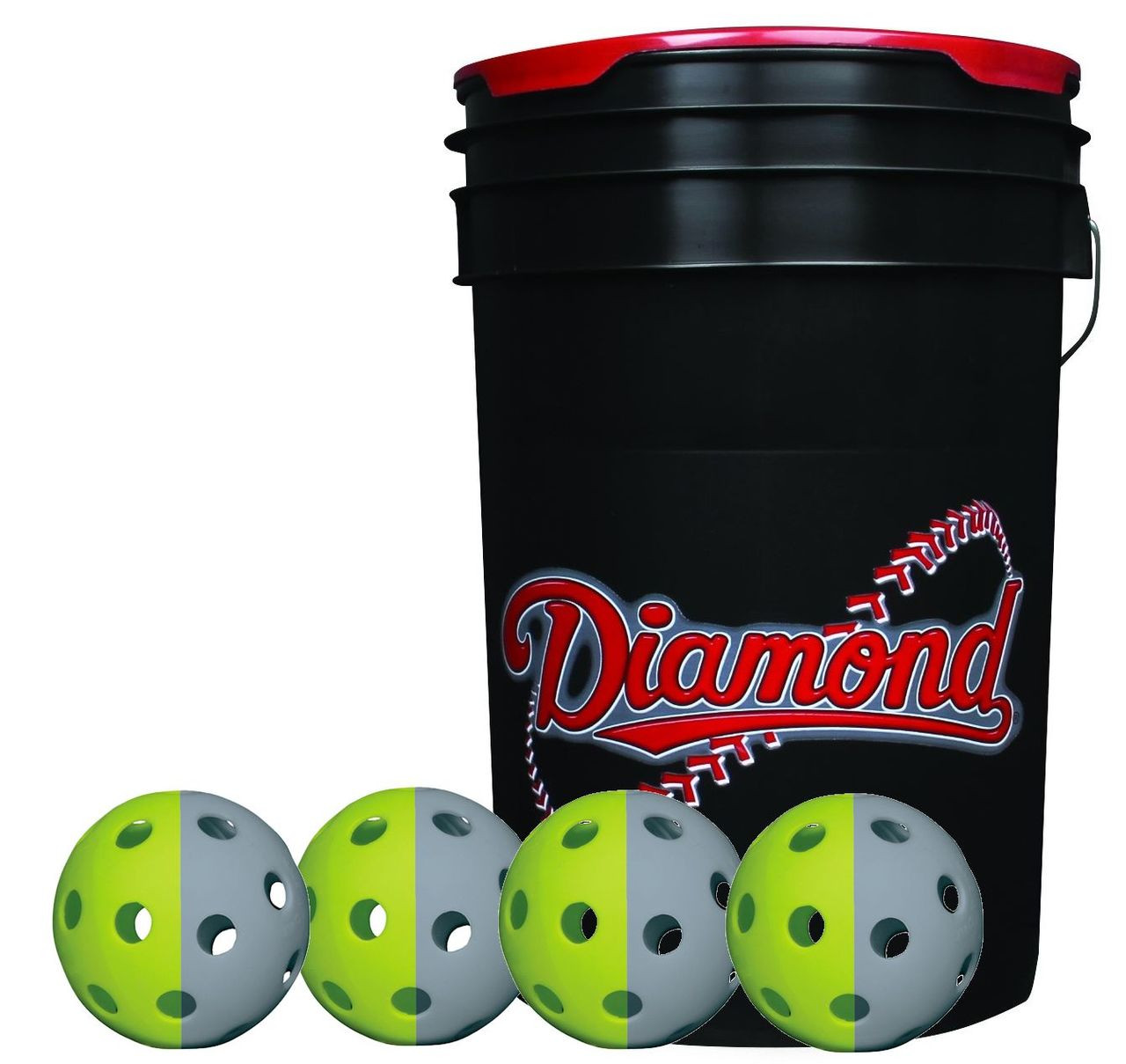 Diamond 6Gallon Ball Bucket with 36 TruFlite Flexible Training
