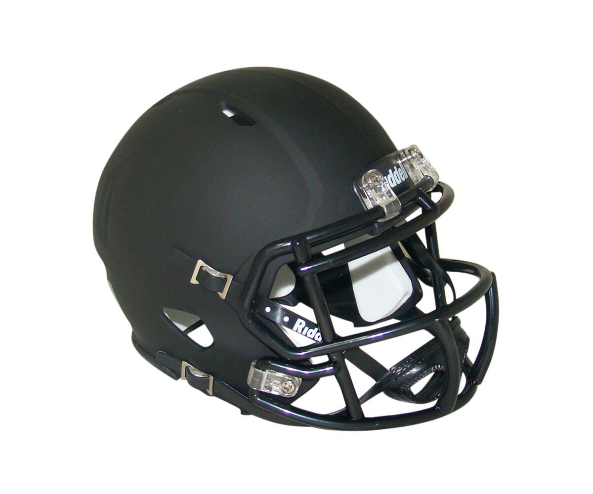 Matte black football helmets clearance