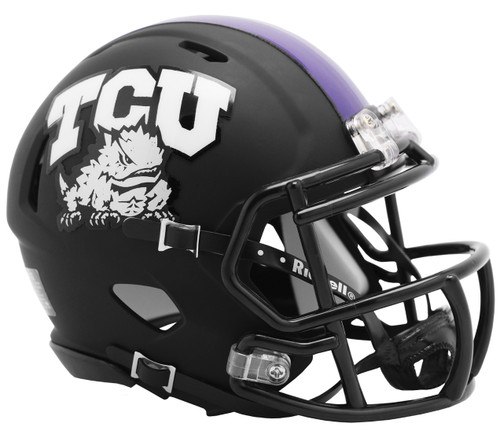 TCU 2019 alternate matte black speed mini helmet riddell