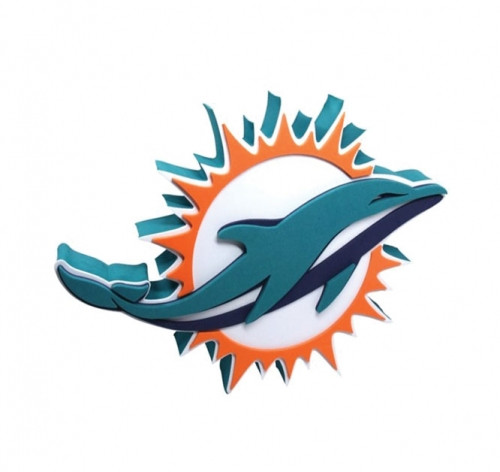 Miami Dolphins 3D Fan Foam Logo Sign