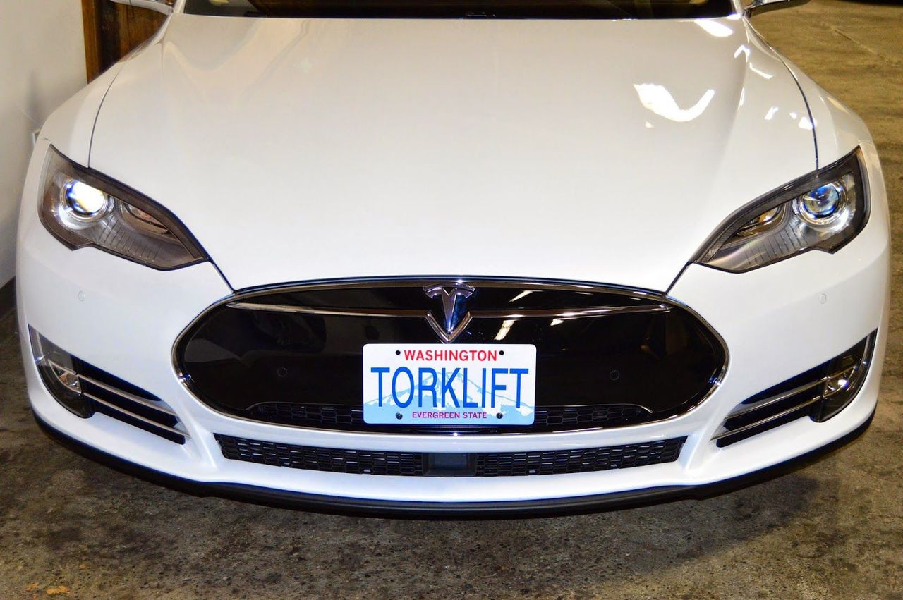 The Law Tesla Model S Front License Plate Aluminum Bracket