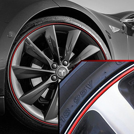 Wheel Bands Rim Edge Protector Trim Kit for Tesla Model S | Model X | Model 3