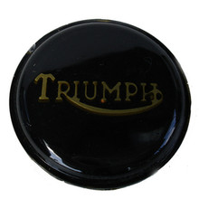 Tank Top Badge, Black/Gold, Triumph Logo, Triumph Motorcycles, 83-8656