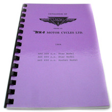 BSA Parts Book, 1964 A50 Star, A65 Star, A65 Rocket Motorcycles