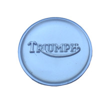 Tank Top Badge, Clear/Silver, Triumph Logo, 83-4776