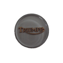 Tank Top Badge, Clear/Gold, Triumph Logo, 83-4776G
