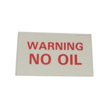 Warning No Oil Label, BSA, Norton, Triumph Motorcycles, 62-0140